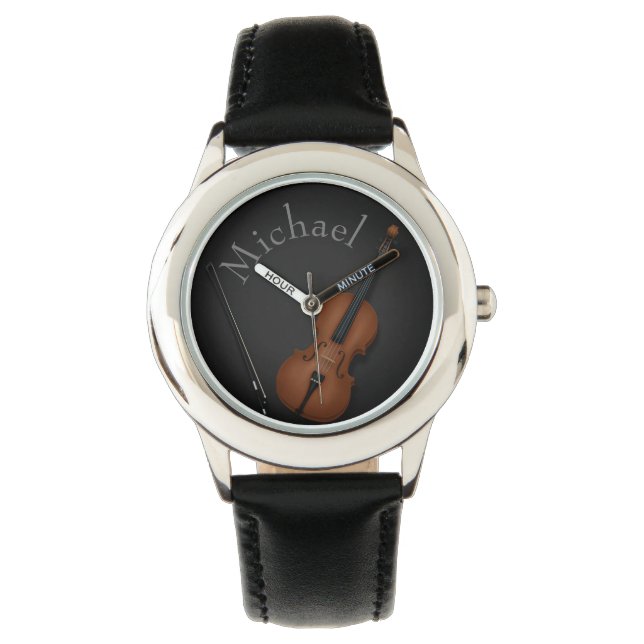 Reloj De Pulsera Miniatura Cello & Bow dentro personalizado (Anverso)