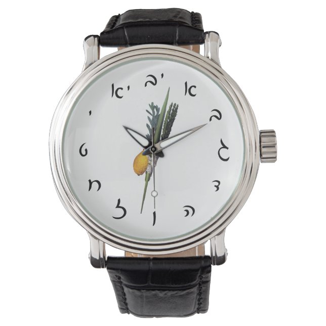 Reloj De Pulsera Minim árabe - Numeración de guiones hebreos (Anverso)