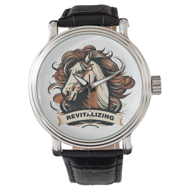 Reloj De Pulsera minimalist drawing of a horse (Anverso)