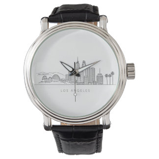 Reloj De Pulsera Minimalist Los Angeles Skyline Illustration