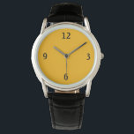 Reloj De Pulsera Minimalista. Amarillo cálido.<br><div class="desc">Cara de reloj de diseño minimalista,  en una cálida paleta amarilla. Grandes figuras,  que facilitan la lectura. Perfecto si buscas un diseño moderno,  limpio y sencillo.</div>