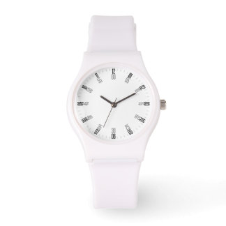 Reloj De Pulsera Minimalista blanco con marcado numérico único eleg