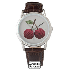 Reloj De Pulsera Minimalista crujiente crujiente de cerezo rojo ver