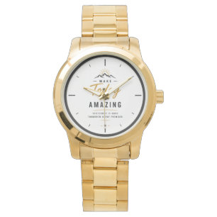 Reloj de pulsera minimalista motivacional