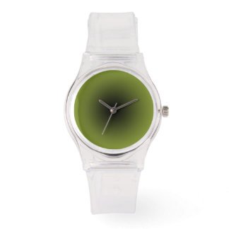 Reloj De Pulsera Minimalista transparente con marcado verde negro y