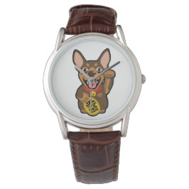Reloj De Pulsera Minimiza Pinscher Chocolate Min Pin Dog Watch