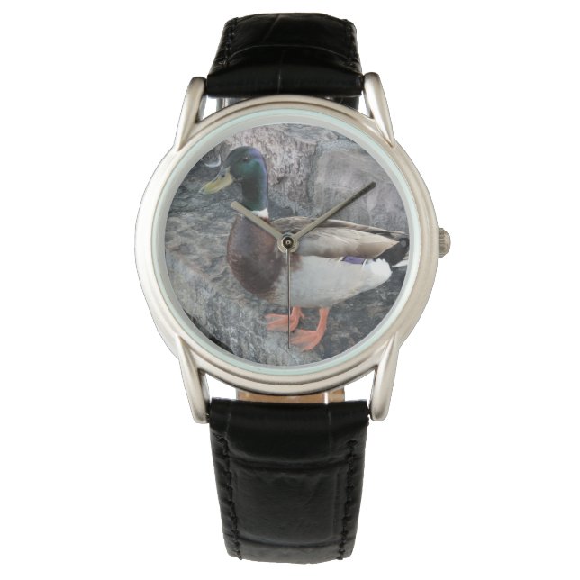 Reloj De Pulsera Mira con el pato en la cara. (Anverso)