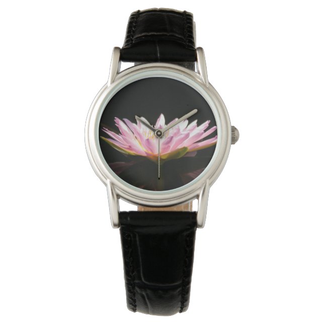 Reloj De Pulsera Mirada de agua rosada de Lotus (Anverso)