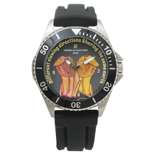 Reloj De Pulsera Mirada de direcciones de visualización diferentes (Anverso)