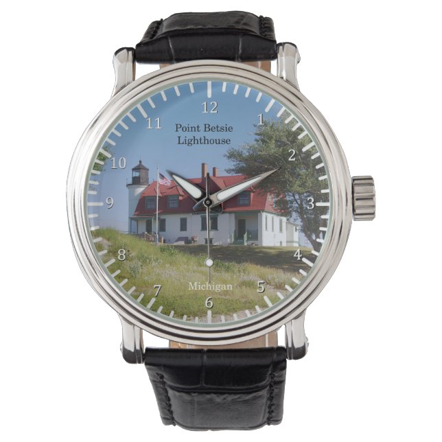 Reloj De Pulsera Mirada de faro de Pt Betsie (Anverso)