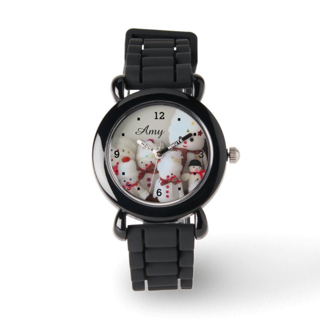 Reloj De Pulsera Mirador de nieve de los navidades (Anverso)