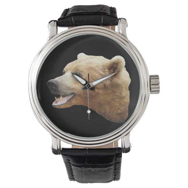 Reloj De Pulsera Mirador de oso pardo sonriente (Anverso)