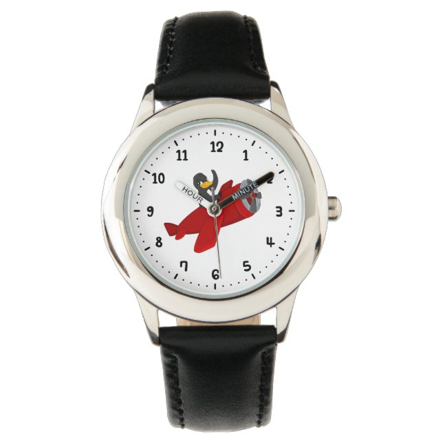 Reloj De Pulsera Mirador de personalizado de pingüino volador (Anverso)