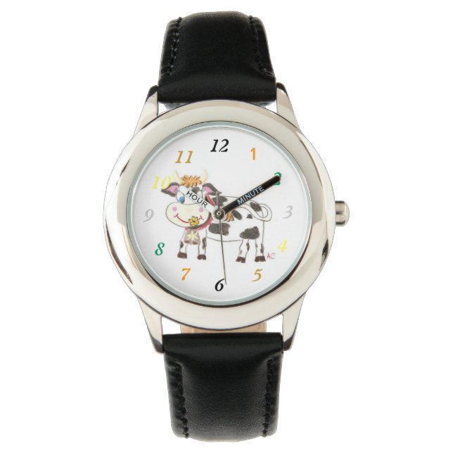 Reloj De Pulsera Mirador de purpurina de vaca suiza (Anverso)
