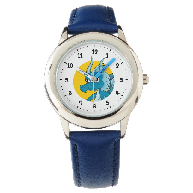Reloj De Pulsera Mirador personalizado del dragón azul (Anverso)