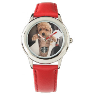 Reloj De Pulsera Mirando a los niños con cachorros