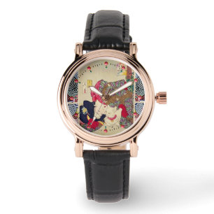 RELOJ DE PULSERA MIRANDO CANSANTE, JAPONESA CON GATO BLANCO