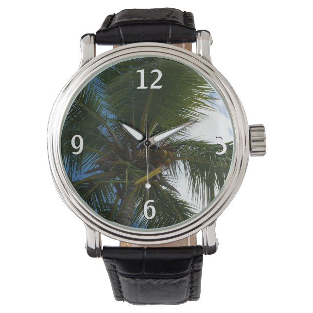 Reloj De Pulsera Mirando hacia la naturaleza tropical de las palmer (Anverso)