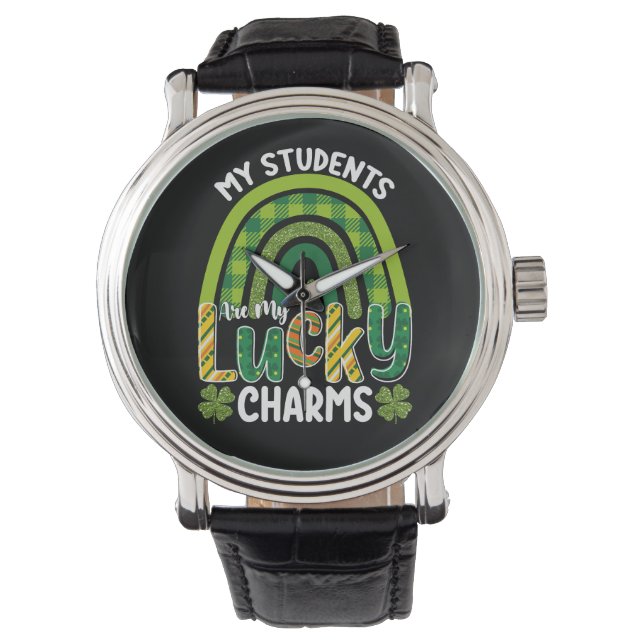 Reloj De Pulsera Mis estudiantes son mis amuletos de la suerte el D (Anverso)