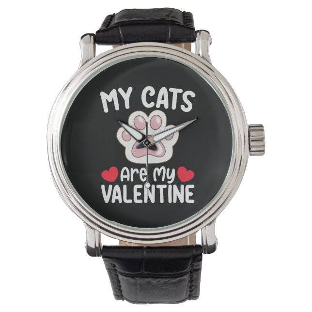 Reloj De Pulsera Mis Gatos Son Amantes De Mascotas Graciosos De San (Anverso)