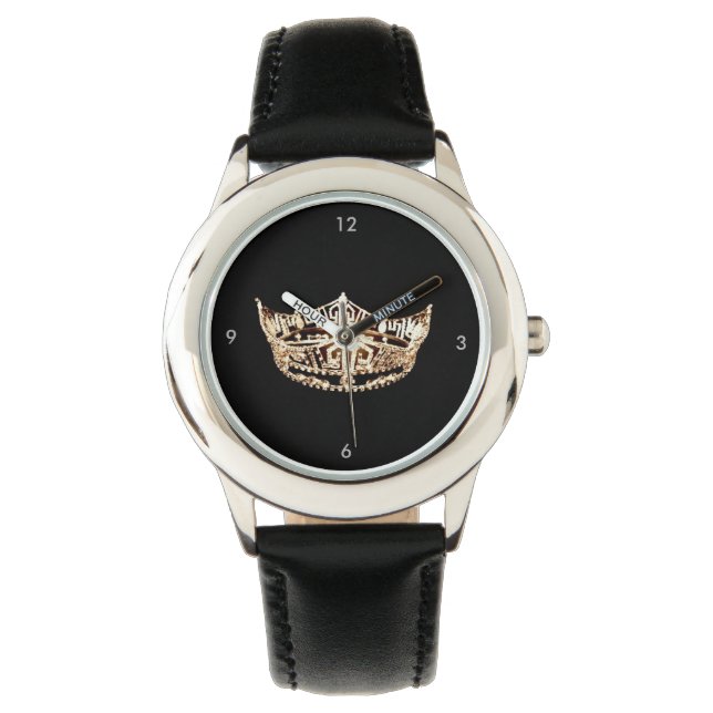 Reloj De Pulsera Miss América estilo Crown Black Watch (Anverso)
