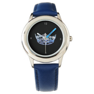 Reloj De Pulsera Miss América estilo Personalizado Crown Blue Watch