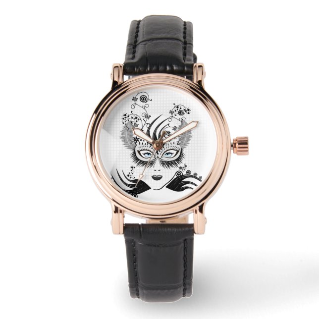 Reloj De Pulsera Misteriosa dama con ojos azules (Anverso)