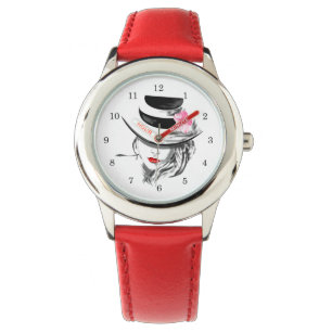 Reloj De Pulsera Misteriosa mujer de Red Watch con Gorra