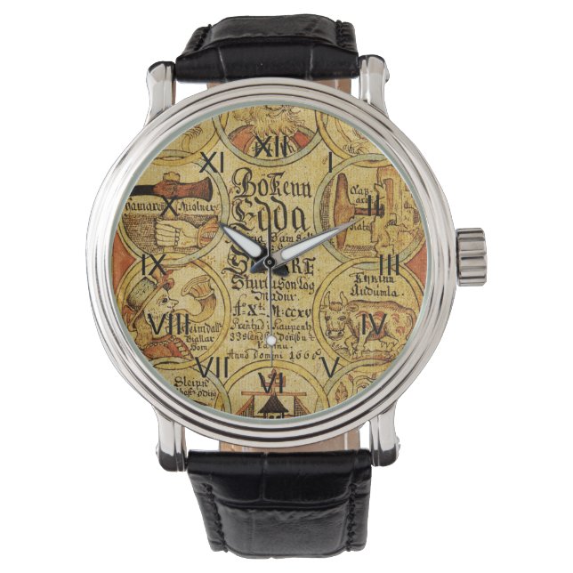 Reloj De Pulsera Mitología Edda Norse (Anverso)