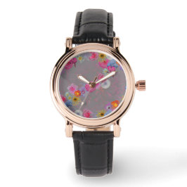 Reloj De Pulsera Mixed flowers in modern art