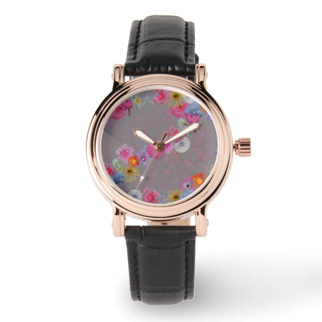 Reloj De Pulsera Mixed flowers in modern art (Anverso)
