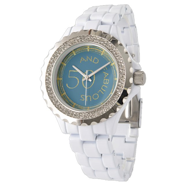 Reloj De Pulsera Moda 50 y fabuloso Purpurinoso de oro azul 50 (Angular)