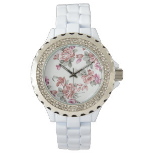 Reloj De Pulsera Moda de época Shabby Girly Flowers