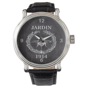 Reloj De Pulsera moda de granja chalkboard abeja francesa