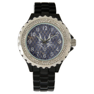 Reloj De Pulsera Moda Dragon Head & Blue Dragon Scales Watch