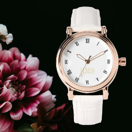 Reloj De Pulsera Moda Elegante Rosa Elegante Mujeres Monogramado de