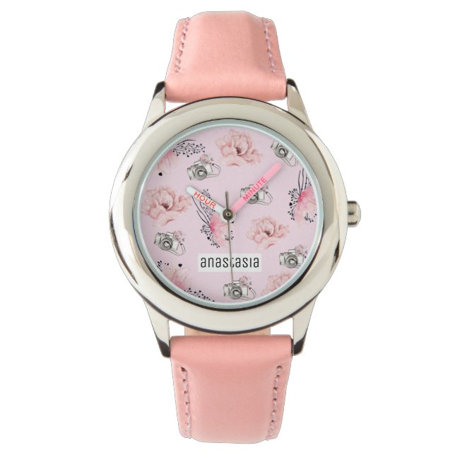 Reloj De Pulsera Moda floral personalizada (Anverso)