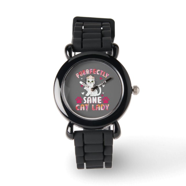 Reloj De Pulsera Moda Lady Cat, Gato Purfectamente Sane (Anverso)
