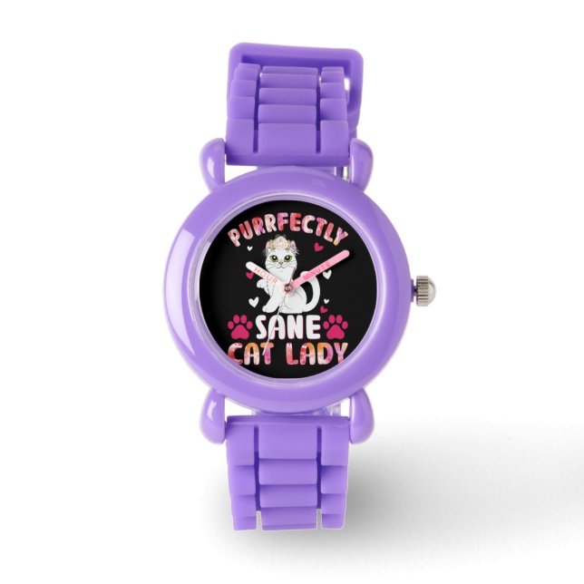 Reloj De Pulsera Moda Lady Cat, Gato Purfectamente Sane (Anverso)