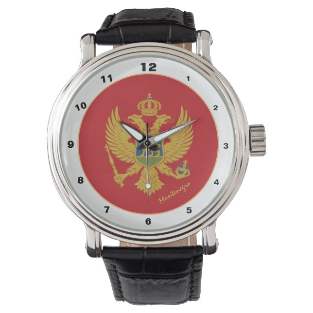 Reloj De Pulsera Moda moderna de Bandera Montenegro y Montenegro (Anverso)