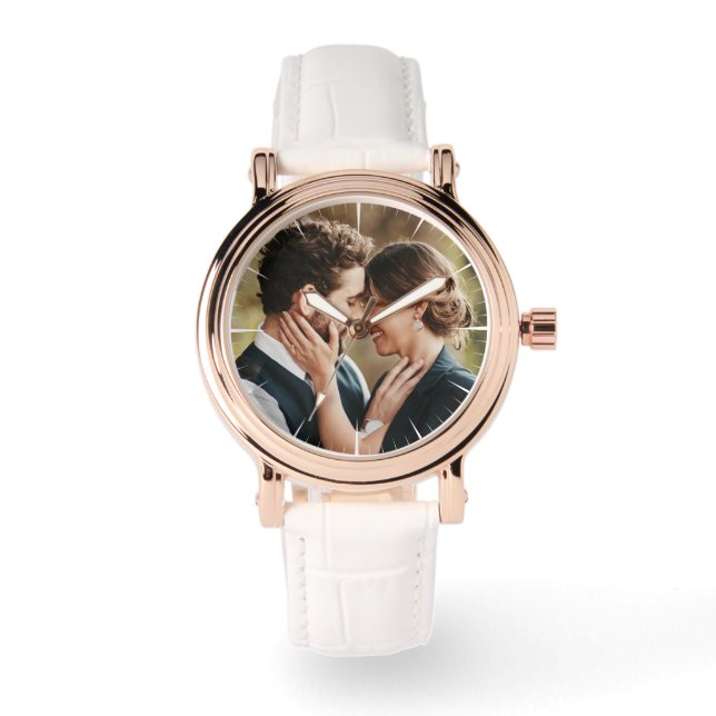 Reloj De Pulsera Moda moderna de fotografía personalizada de pareja (Anverso)