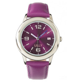 Reloj De Pulsera Moda personalizar Monograma Girona Rosa Caliente M