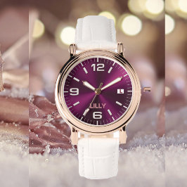 Reloj De Pulsera Moda personalizar Monograma Girona Rosa Caliente M