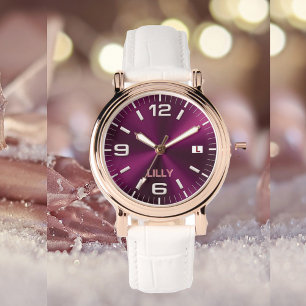 Reloj De Pulsera Moda personalizar Monograma Girona Rosa Caliente M