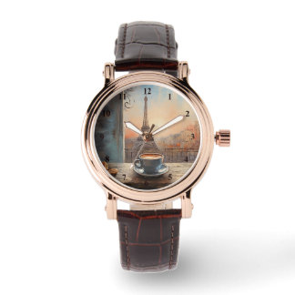 Reloj De Pulsera Moda Torre Eiffel Café Café Chalkboard París