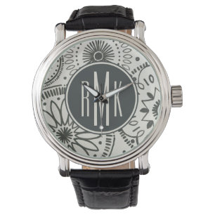 Reloj De Pulsera Modelo abstracto del monograma el   Kami