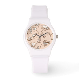 Reloj De Pulsera Modelo con la comida
