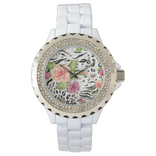 Reloj De Pulsera Modelo con los estampados de animales