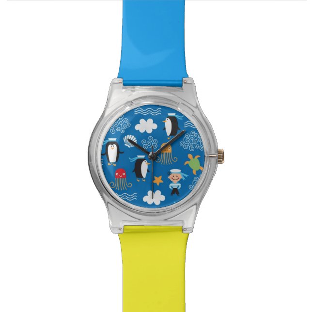 Reloj De Pulsera modelo con tema del mar (De cerca)