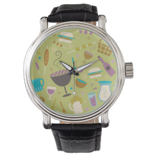 Reloj De Pulsera Modelo de la barbacoa
